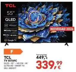 Worten Tcl - tv 55t69c oferta