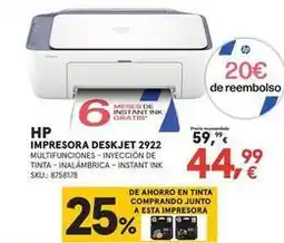 Worten Hp - impresora deskjet 2922 oferta
