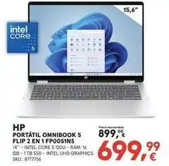 Worten Hp - portátil omnibook 5 flip 2 en 1 fppo51ns oferta