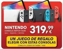 Worten Nintendo switch - un juego de regalo elegir con estas consola oferta