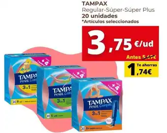 Tampax - requial super super plus 20 unidades