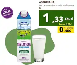 Tu Trébol Hipermercados La asturiana - leche semidesnatada sin lactosa oferta