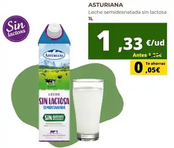 La asturiana - leche semidesnatada sin lactosa
