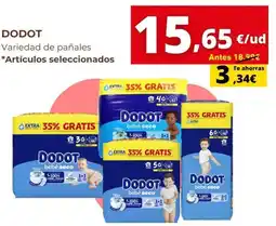 Supermercados Tu Alteza Dodot - variedad de pañales articulos seleccionados oferta