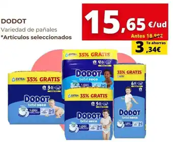 Dodot - variedad de pañales articulos seleccionados