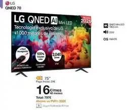 Orange Lg - qned 70 oferta