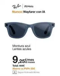 Orange Ray-ban - montura azulientes azules oferta