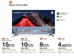 Orange Xiaomi - tv a pro 2026 oferta