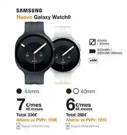 Orange Samsung - nuevo galaxy watch9 oferta