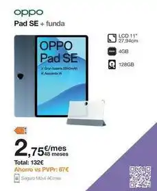 Orange Oppo - pad se + funda oferta