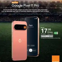 Orange Google pixel 11 pro oferta