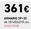 Merkamueble Armario 2p+3c oferta
