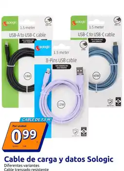 Action Sologic - cable de carga y datos oferta