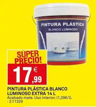 Blanco - pintura plástica luminoso extra