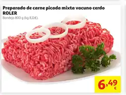 Alcampo ROLER Preparado de carne picada mixta vacuno cerdo oferta