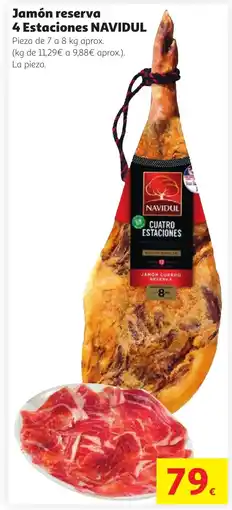 Alcampo NAVIDUL Jamón reserva 4 Estaciones oferta