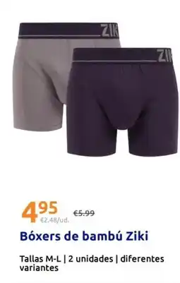 Action Ziki - boxers de bambu oferta
