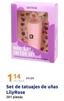 Action Lily rose - set de tatuajes de unas oferta