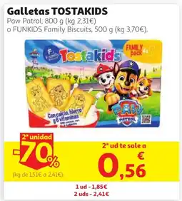 Alcampo TOSTAKIDS Galletas oferta