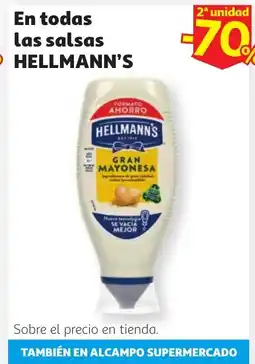 Alcampo HELLMANN'S En todas las salsas % oferta