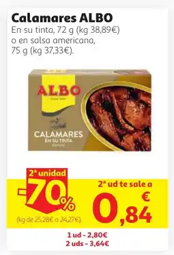 Alcampo ALBO Calamares oferta