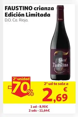Alcampo FAUSTINO crianza Edición Limitada D.O. Ca. Rioja. oferta