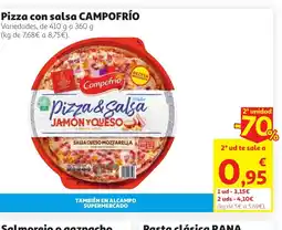Alcampo CAMPOFRÍO Pizza con salsa oferta