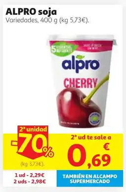 Alcampo ALPRO soja oferta