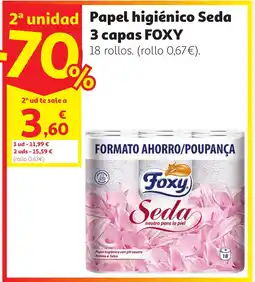 Alcampo FOXY Papel higiénico Seda oferta