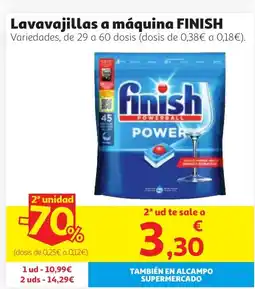 Alcampo FINISH Lavavajillas a máquina oferta