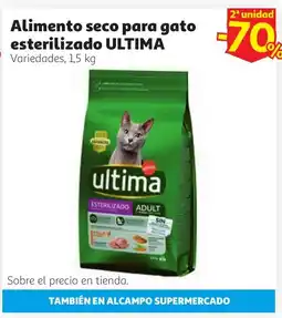 Alcampo ULTIMA Alimento seco para gato esterilizado oferta