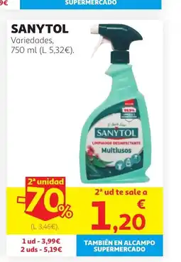 Alcampo SANYTOL oferta