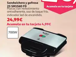 Alcampo Sandwichera y gofresa 2S SM156D FD oferta