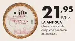 Supermercados Lupa La antigua queso curado de oveja con pimentón en escamas oferta