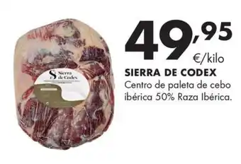Sierra de Codex centro de paleta de cebo ibérica 50% raza ibérica