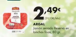 Supermercados Lupa Argal jamón serrano reserva oferta