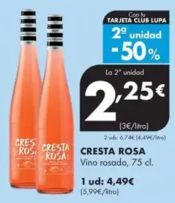 Supermercados Lupa Cresta Rosa Vino rosado oferta