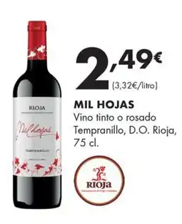 Supermercados Lupa Mil hojas vino tinto o rosado oferta