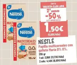 Supermercados Lupa Nestlé papilla multicereales con galleta María oferta