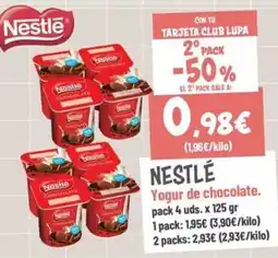 Supermercados Lupa Nestlé Yogur de chocolate oferta