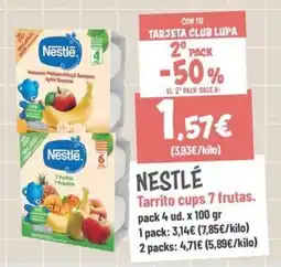 Supermercados Lupa Nestlé Tarrito cups 7 frutas. oferta