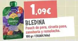 Supermercados Lupa bledina pouch de pera, ciruela pasa, zanahoria y remolacha oferta
