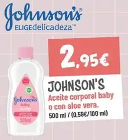 Supermercados Lupa Johnson's aceite corporal baby oferta