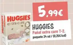 Supermercados Lupa Huggies pañal extra care t-2 oferta