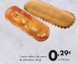 Supermercados Lupa Cuerno relleno de crema de chocolate oferta
