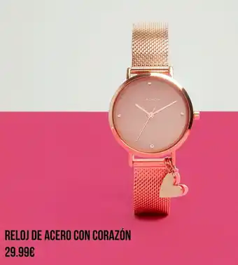 Reloj de acero con corazón