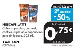 Supermercados Lupa Nescafe latte oferta