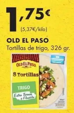 Supermercados Lupa Old El Paso tortillas de trigo oferta