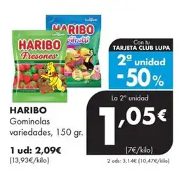 Supermercados Lupa Haribo gominolas variedades oferta