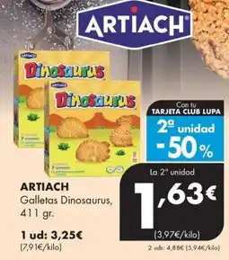 Supermercados Lupa Artiach galletas dinosaurus oferta